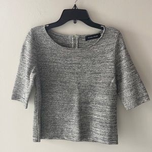 Ivanka Trump Thick Grey Sweater Blouse with Back Zipper